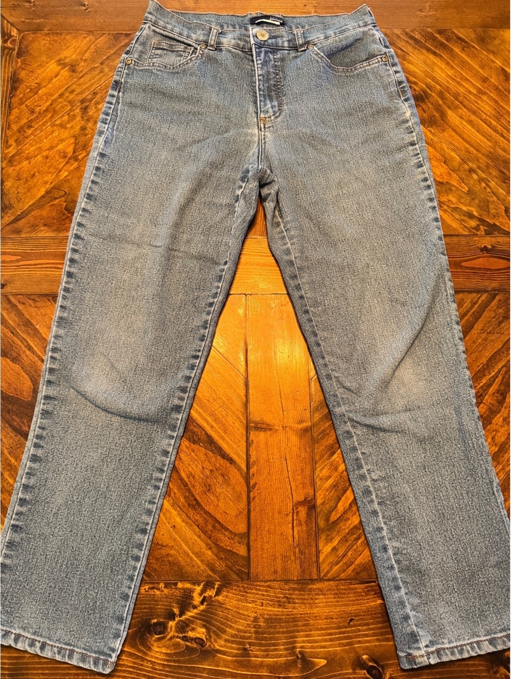 Vintage Basic Editions Classic Fit Women's Light Blue Denim Jeans Size 8 Short